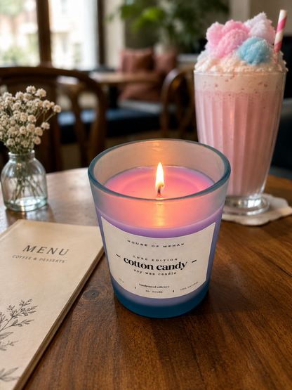 Cotton Candy - Luxe Edition  | Frosted Jar Scented Candle | Luxury Home Décor & Gifting