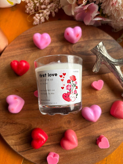 First Love - Rose  | Shot Glass Scented Candle | Luxury Home Décor & Gifting