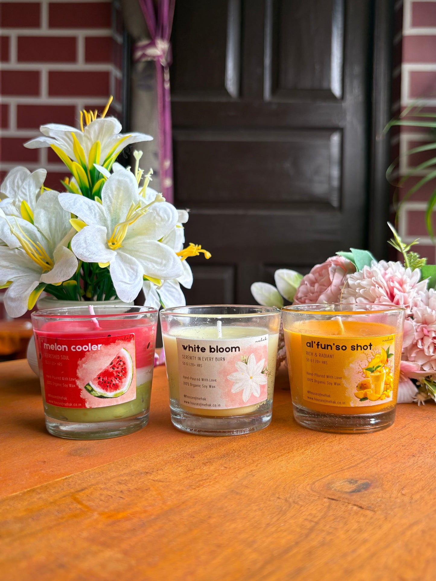 Shades Of Summer | Scented Candles - Set of 3 | Aesthetic Home Décor & Gifting