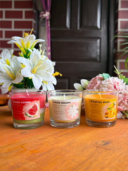 Shades Of Summer | Scented Candles - Set of 3 | Aesthetic Home Décor & Gifting