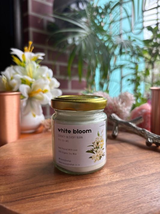 White Bloom - Jasmine  | Shot Glass Scented Candle | Luxury Home Décor & Gifting