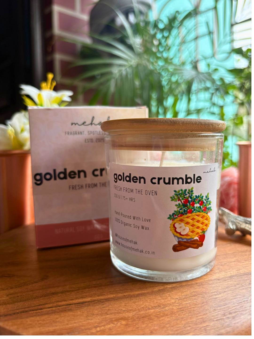 Golden Crumble - Apple Cinnamon | Luxe Collection Scented Candle | Luxury Home Décor & Gifting