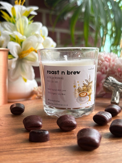 Roast N Brew - Coffee  | Shot Glass Scented Candle | Luxury Home Décor & Gifting