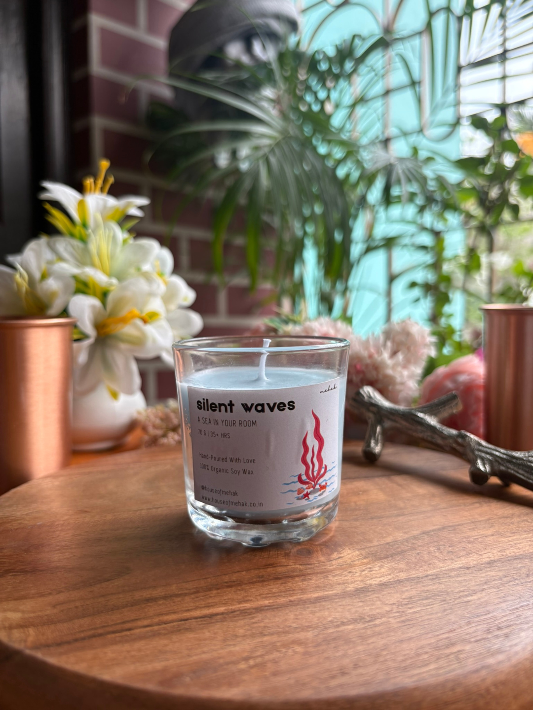 Silent Waves - Ocean Breeze  | Shot Glass Scented Candle | Luxury Home Décor & Gifting