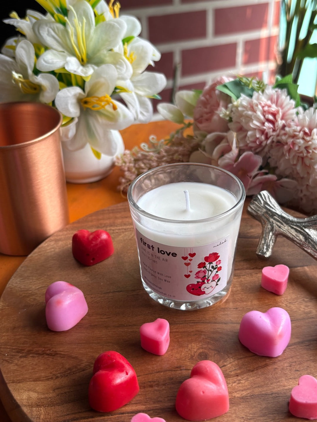 First Love - Rose  | Shot Glass Scented Candle | Luxury Home Décor & Gifting