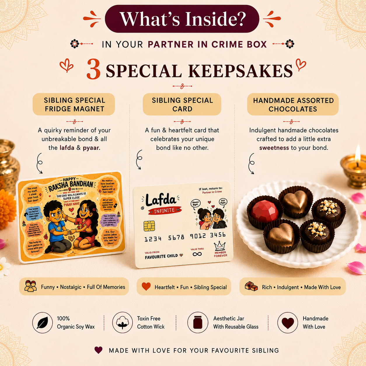 The Partner In Crime - Rakhi Hamper | Perfect Rakhi Gift For Your Brother and Sister