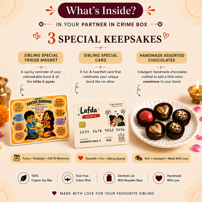 The Partner In Crime - Rakhi Hamper | Perfect Rakhi Gift For Your Brother and Sister