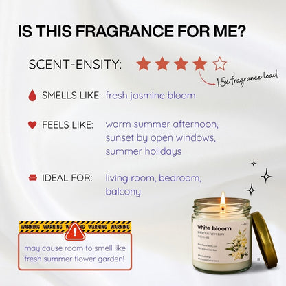 White Bloom - Jasmine  | Shot Glass Scented Candle | Luxury Home Décor & Gifting
