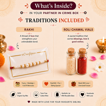 The Partner In Crime - Rakhi Hamper | Perfect Rakhi Gift For Your Brother and Sister