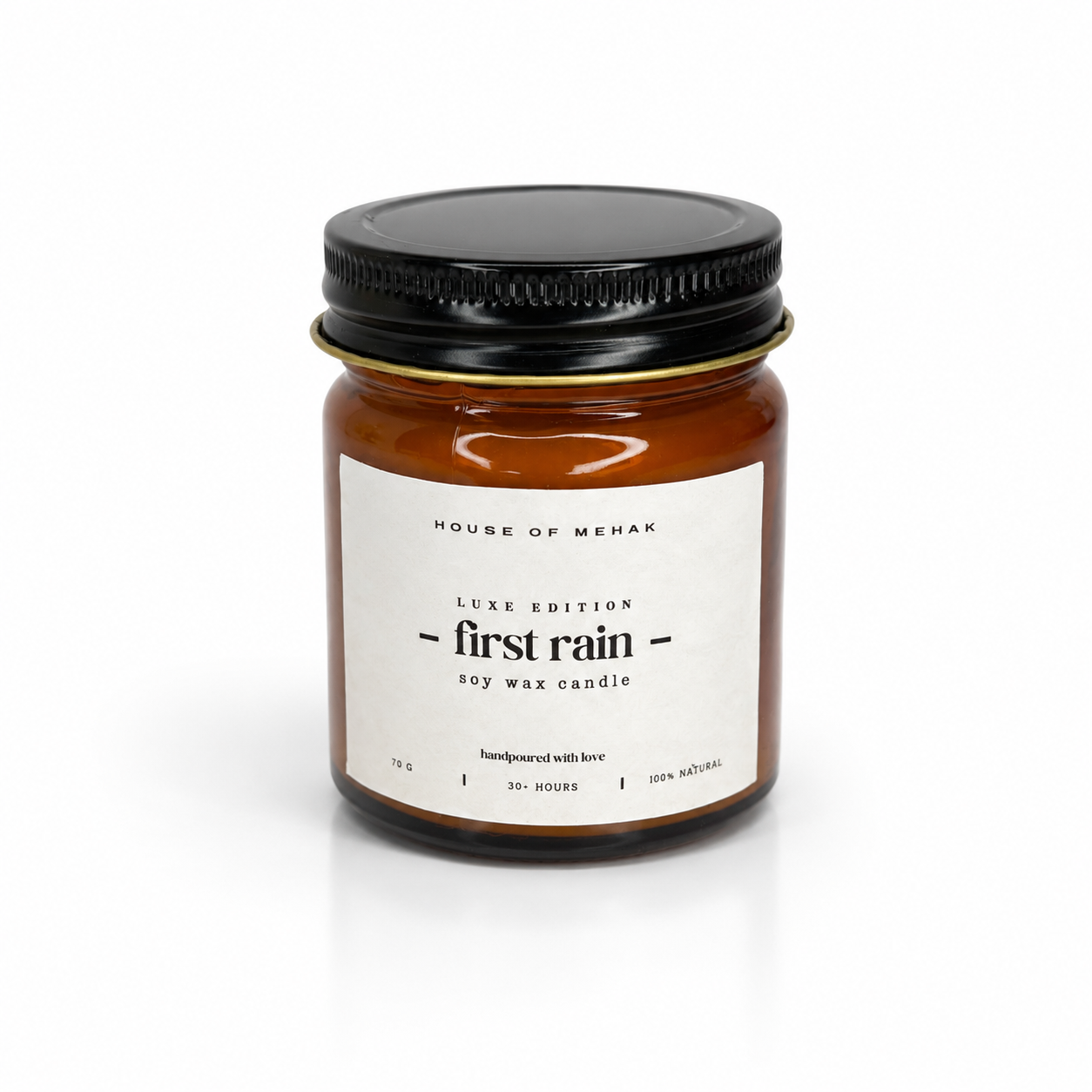 First Rain - Luxe Edition | Amber Jar Scented Candle | Luxury Home Décor & Gifting