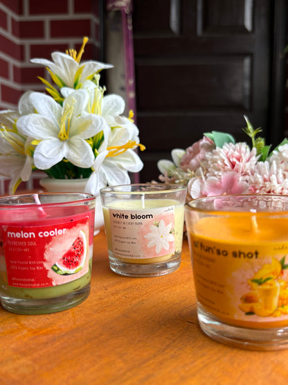 Shades Of Summer | Scented Candles - Set of 3 | Aesthetic Home Décor & Gifting