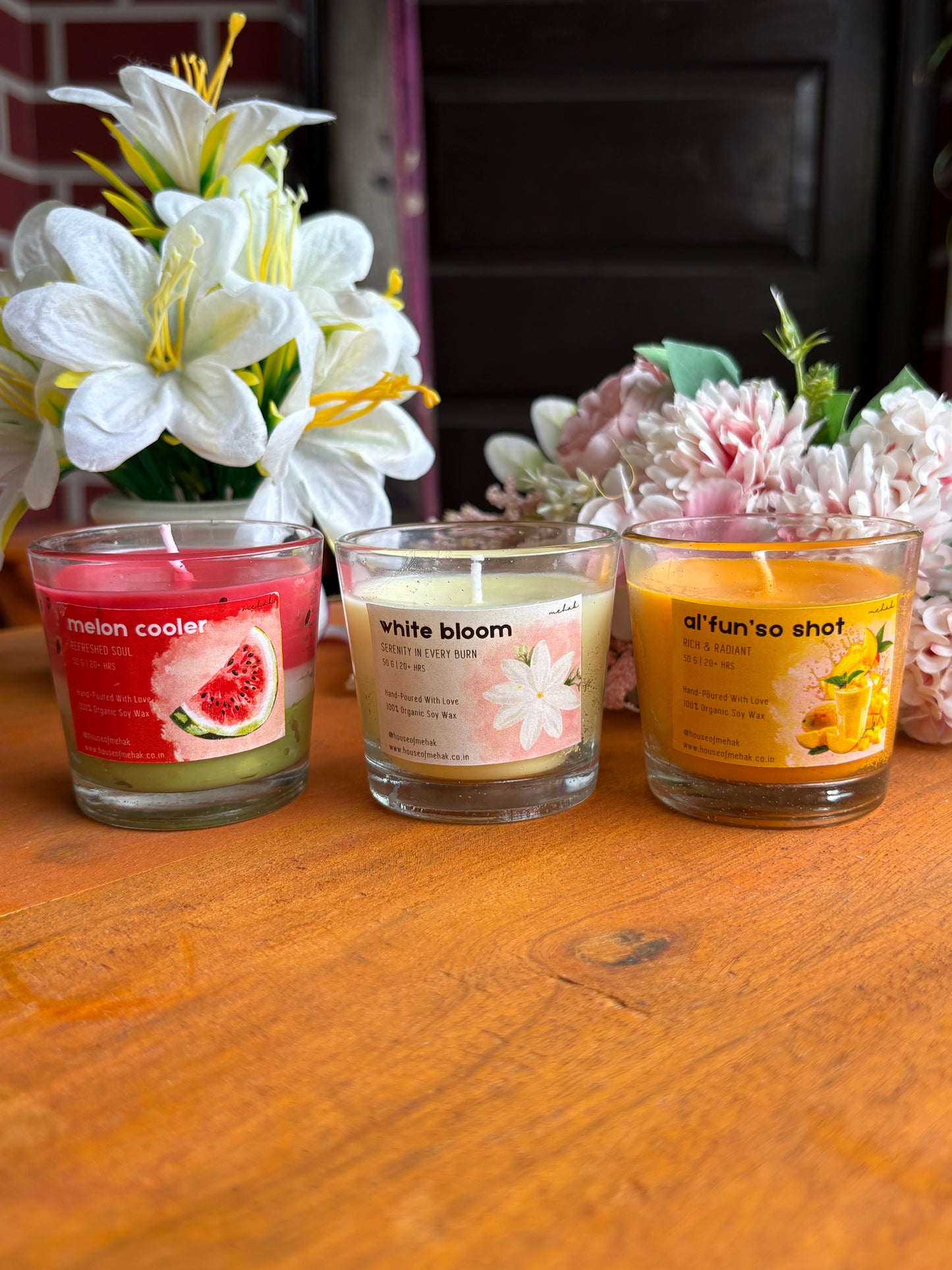 Shades Of Summer | Scented Candles - Set of 3 | Aesthetic Home Décor & Gifting