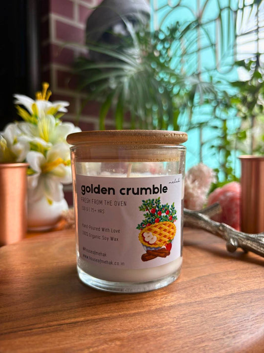 Golden Crumble - Apple Cinnamon | Luxe Collection Scented Candle | Luxury Home Décor & Gifting
