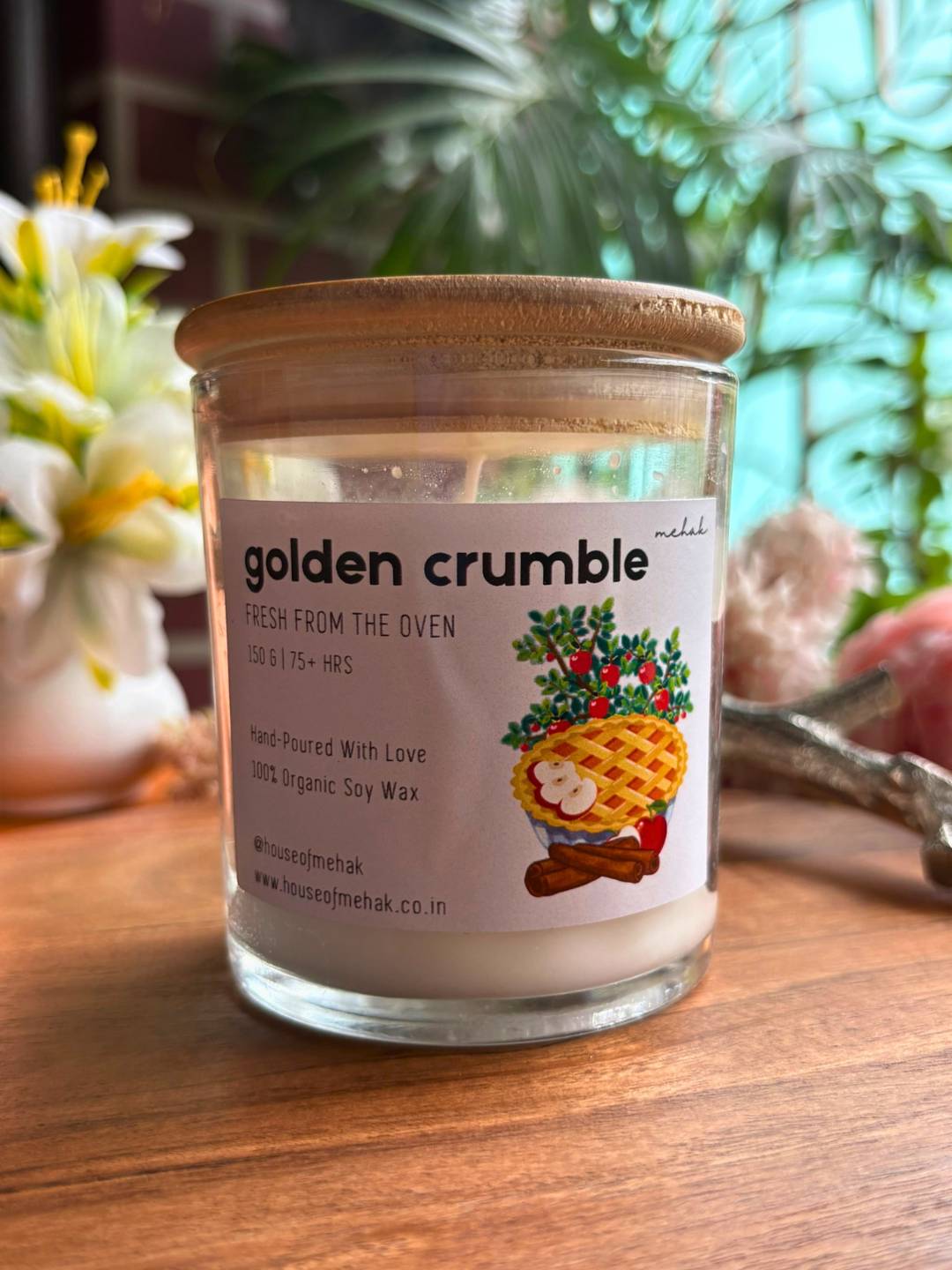 Golden Crumble - Apple Cinnamon | Luxe Collection Scented Candle | Luxury Home Décor & Gifting