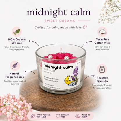 Plumeria On Jar - Midnight Calm  | Designer Jar Scented Candle | Luxury Home Décor & Gifting