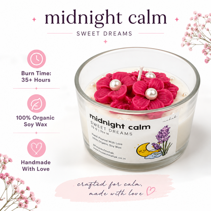 Plumeria On Jar - Midnight Calm  | Designer Jar Scented Candle | Luxury Home Décor & Gifting