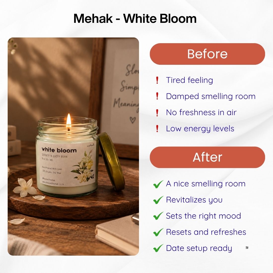 White Bloom - Jasmine  | Shot Glass Scented Candle | Luxury Home Décor & Gifting