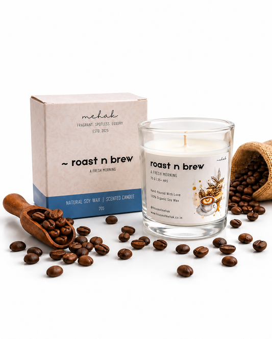 Roast N Brew - Coffee  | Shot Glass Scented Candle | Luxury Home Décor & Gifting