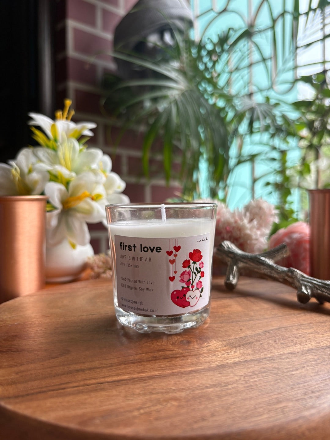 First Love - Rose  | Shot Glass Scented Candle | Luxury Home Décor & Gifting