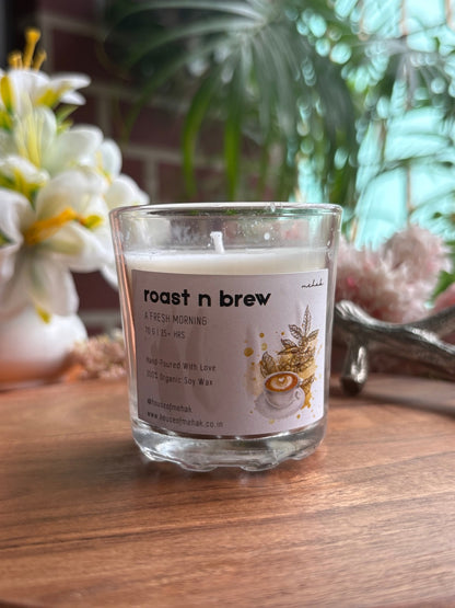 Roast N Brew - Coffee  | Shot Glass Scented Candle | Luxury Home Décor & Gifting