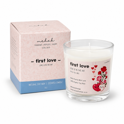 First Love - Rose  | Shot Glass Scented Candle | Luxury Home Décor & Gifting