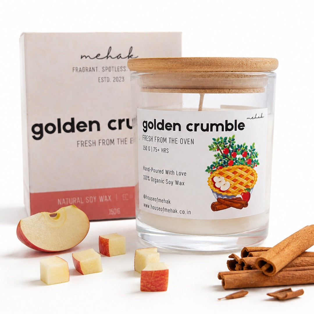 Golden Crumble - Apple Cinnamon | Luxe Collection Scented Candle | Luxury Home Décor & Gifting