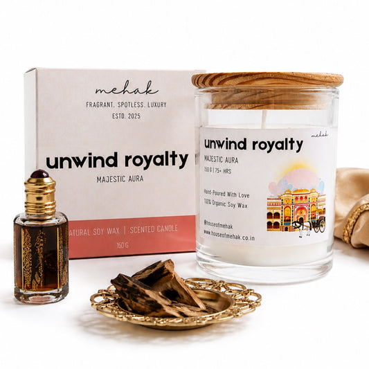 Unwind Royalty - White Oud | Luxe Collection Scented Candle | Luxury Home Décor & Gifting