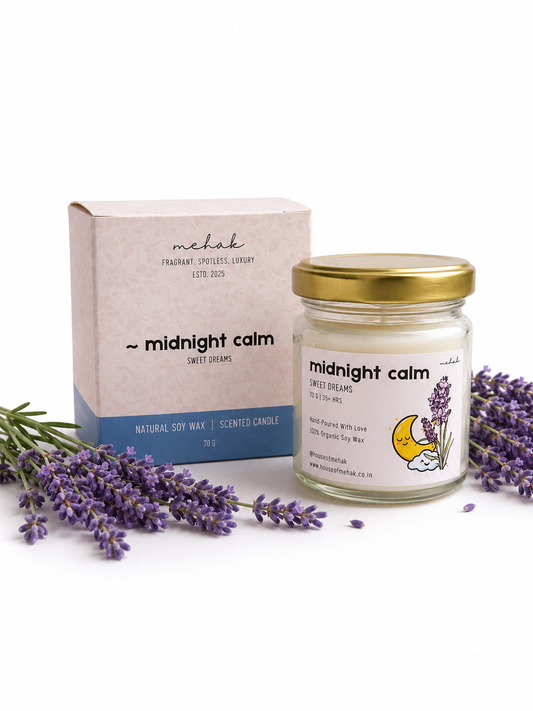 Midnight Calm - Lavender  | Screw Jar Scented Candle | Luxury Home Décor & Gifting