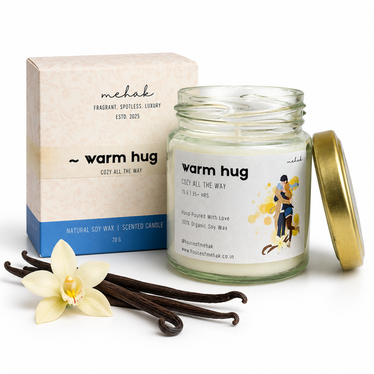 Warm Hug - Vanilla  | Jar Scented Candle | Luxury Home Décor & Gifting
