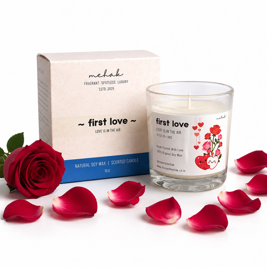 First Love - Rose  | Shot Glass Scented Candle | Luxury Home Décor & Gifting
