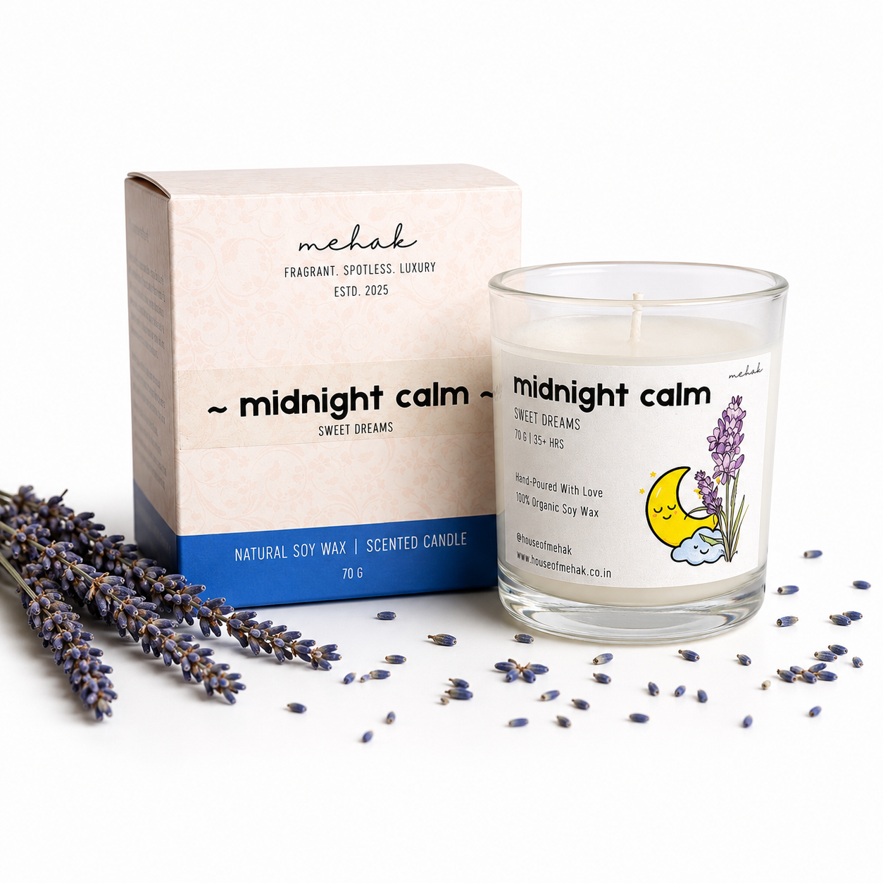 Midnight Calm - Lavender | Shot Glass Scented Candle | Luxury Home Décor & Gifting