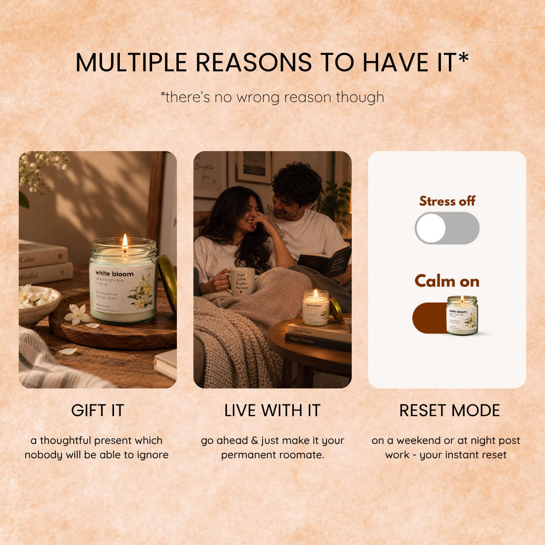 White Bloom - Jasmine  | Shot Glass Scented Candle | Luxury Home Décor & Gifting