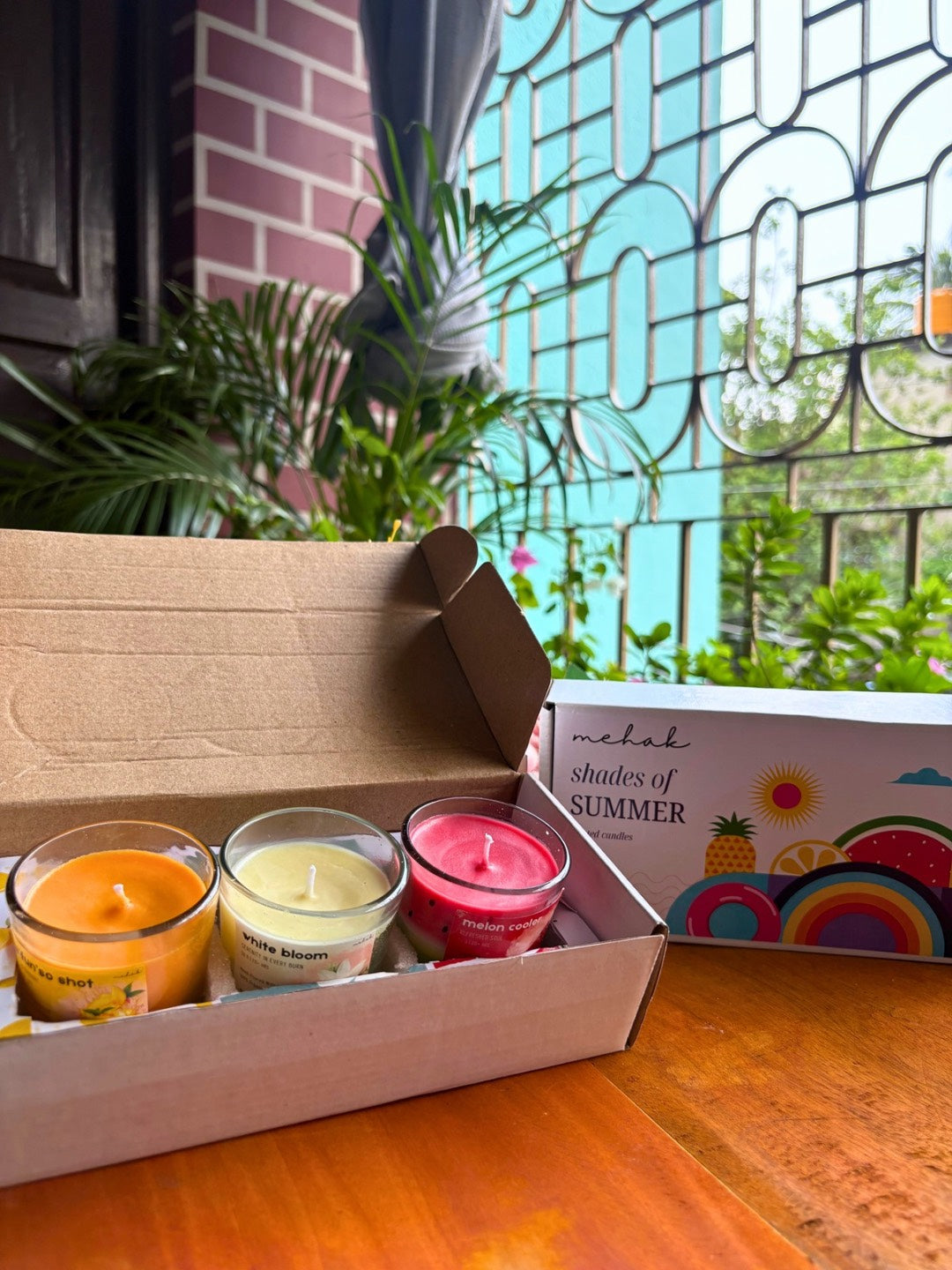 Shades Of Summer | Scented Candles - Set of 3 | Aesthetic Home Décor & Gifting